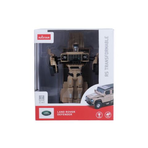 Jocuri si articole copii - MASINUTA METALICA CONVERTIBILA LAND ROVER DEFENDER BEJ CU SCARA 1 LA 32