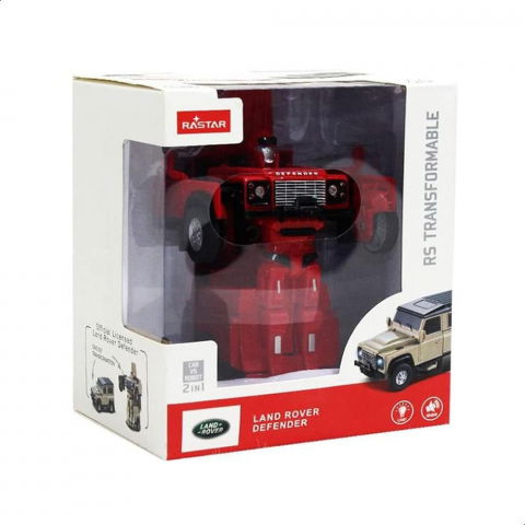 Jocuri si articole copii - MASINUTA METALICA CONVERTIBILA LAND ROVER DEFENDER ROSU CU SCARA 1 LA 32