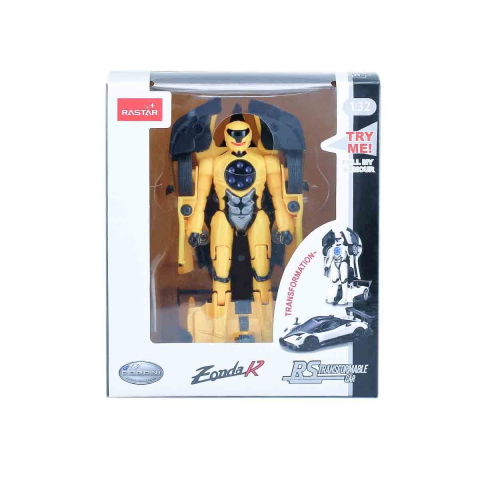 Jocuri si articole copii - MASINUTA METALICA CONVERTIBILA PAGANI ZONDA R GALBEN CU SCARA 1 LA 32