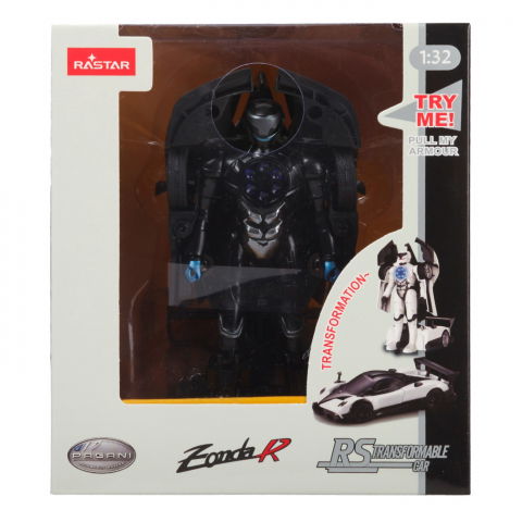 Jocuri si articole copii - MASINUTA METALICA CONVERTIBILA PAGANI ZONDA R NEGRU CU SCARA 1 LA 32