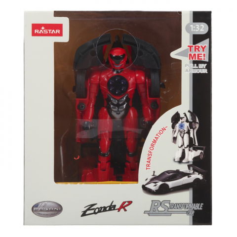 Jocuri si articole copii - MASINUTA METALICA CONVERTIBILA PAGANI ZONDA R ROSU CU SCARA 1 LA 32