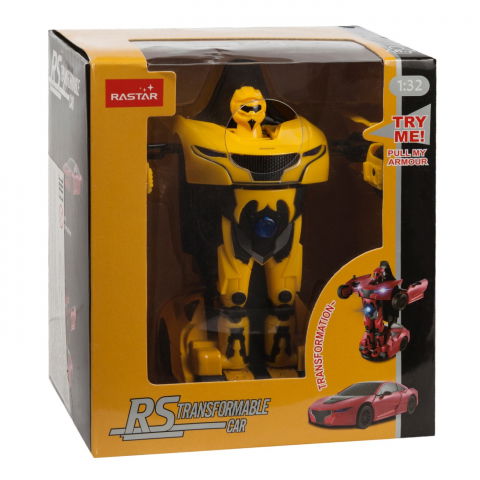 Jocuri si articole copii - MASINUTA METALICA CONVERTIBILA RS GALBENA CU SCARA 1 LA 32