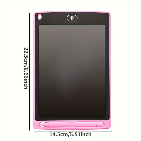Jocuri si articole copii - Mini Tableta LCD de scris si desenat pentru copii,buton stergere,diverse culori, 22x14 cm