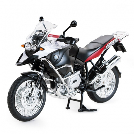 Jocuri si articole copii - Motocicletă Metalică BMW RS1200 GS Albă, Scara 1:9 