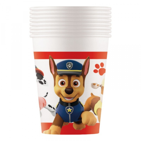 Vesela pentru petrecere - Descoperă Setul de 8 Pahare GoDan Party Paw Patrol Ready for Action - 200 ml