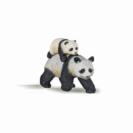 Jocuri si articole copii - PAPO - Figurina Ursuleț Panda cu Pui 