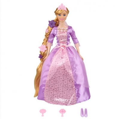 Papusi & accesorii - Papusa printesa cu par foarte lung in impletitura