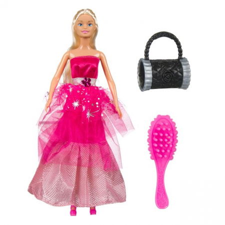 Papusi & accesorii - Papusa printesa cu rochie roz si bagheta magica