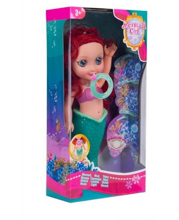 Papusi & accesorii - Papusa Sirena cu sunet si lumini