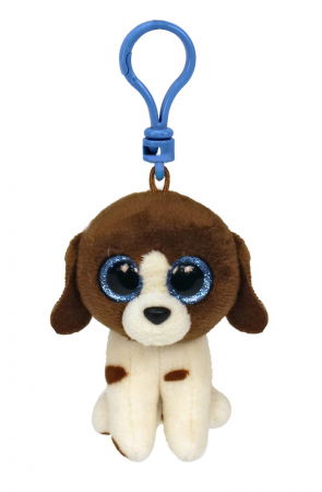 Jocuri si articole copii - Plus Breloc Ty 8.5cm Boos Muddles Câine Maro și Alb 