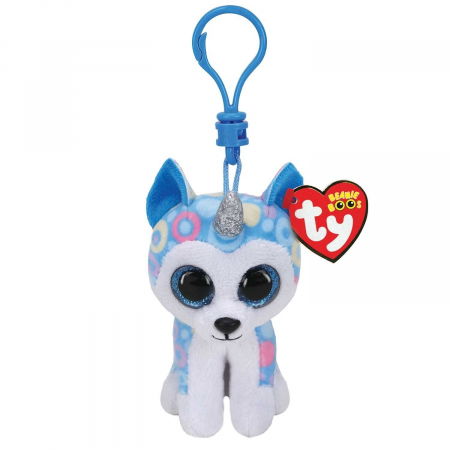 Jocuri si articole copii - Plus Breloc Ty 8.5cm Husky Unicorn 