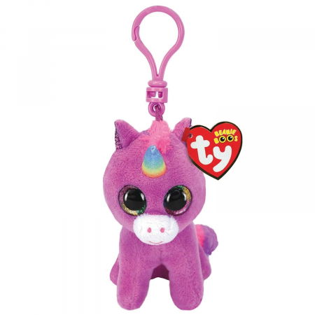 Jocuri si articole copii - Plus Breloc Ty 8.5cm Unicorn Mov 