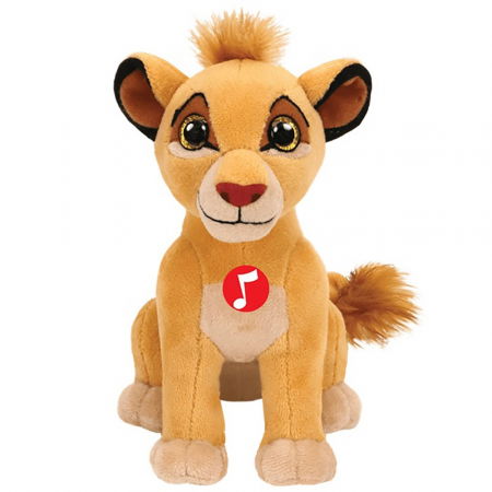 Jocuri si articole copii - Plus Ty 15cm Beanie Babies Disney Regele Leu Simba cu Sunete 