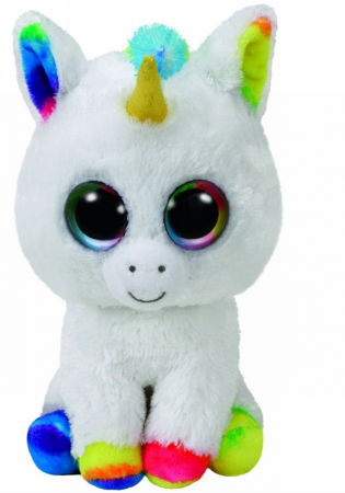 Jocuri si articole copii - Plus Ty 24cm Boos Pixy Unicorn Alb 