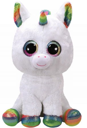 Jocuri si articole copii - Plus Ty 42cm Boos Pixy Unicorn Alb 