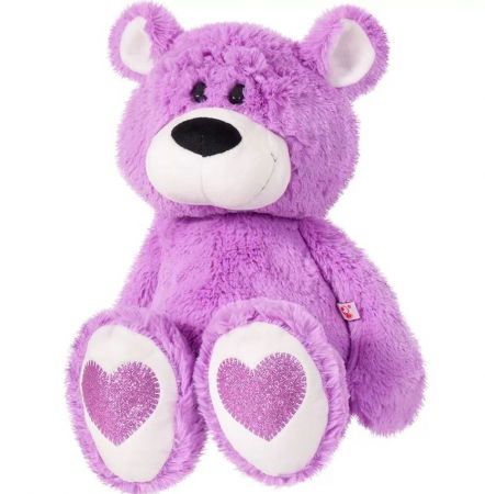 Jocuri si articole copii - Plus Ursuleț Andry Liliac 45cm 