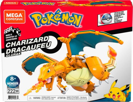 Jocuri si articole copii - Pokemon Mega Construx Charizard Dracaufeu Glurak 