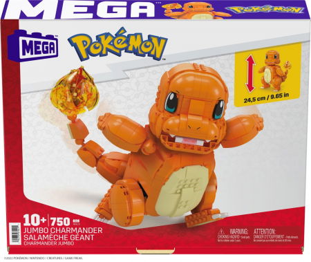Jocuri si articole copii - Pokemon Mega Construx Jumbo Charmander Salameche