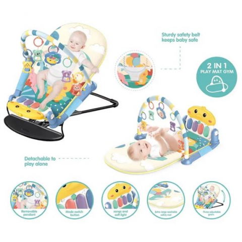 Jocuri si articole copii - Saltea de Joacă 2-în-1 cu Balansoar - Bibi-Irn