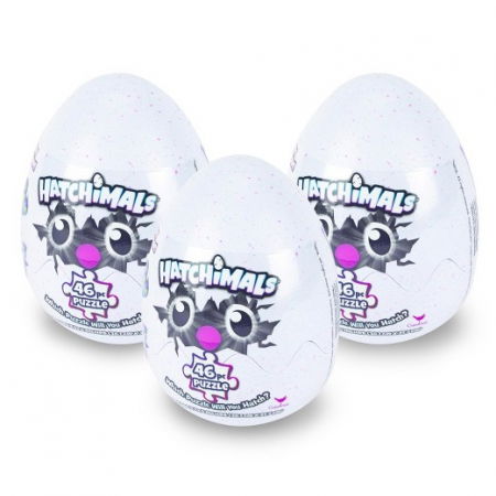 Jocuri si articole copii - Puzzle Hatchimals în Ou 46 Piese 
