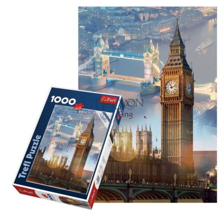 Puzzle Trefl adulti - Puzzle Trefl 1000 Zori de Zi la Londra 