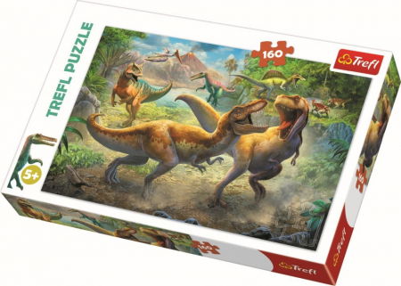 Jocuri si articole copii - Puzzle Trefl 160 Tyrannosauri în Luptă 
