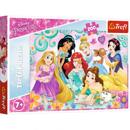 Jocuri si articole copii - Puzzle Trefl 200 Printesele Disney într-o Seară de Poveste 