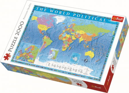 Jocuri si articole copii - Puzzle Trefl 2000 Harta Politică a Lumii 