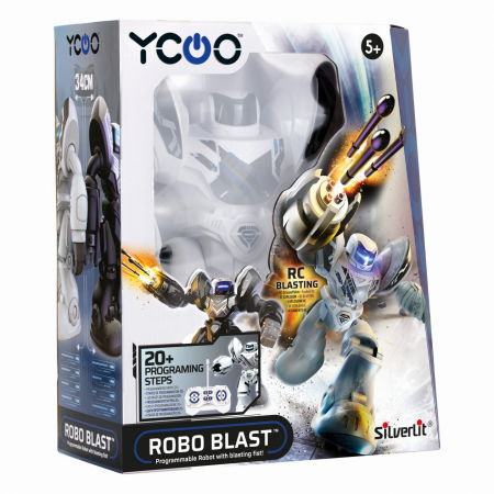 Jocuri si articole copii - Robot Electronic Robo Blast Alb