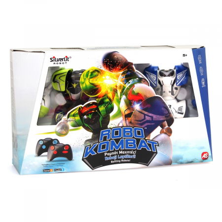 Jocuri si articole copii - Robo Kombat - Set 2 Roboți cu Radiocomandă pentru Bătălii Electrizante!