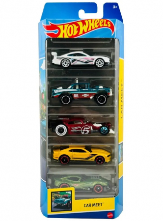 Jocuri si articole copii - Set 5 Masini Hot Wheels Car Meet