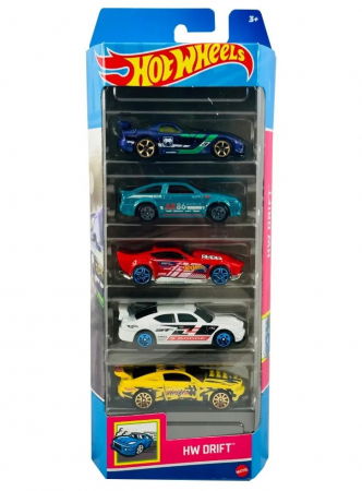 Jocuri si articole copii - Set 5 Masini Hot Wheels Hw Drift