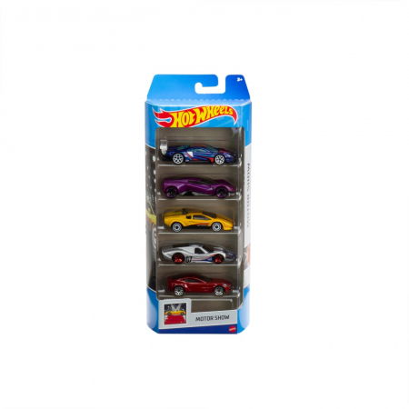 Jocuri si articole copii - Set 5 Masini Hot Wheels Motor Show 