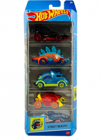 Jocuri si articole copii - Set 5 Masini Hot Wheels Street Beasts
