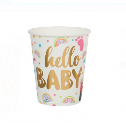 Vesela pentru petrecere - Set 6 Pahare din Carton pentru Petrecere - Adaugă Stil Evenimentului Tău