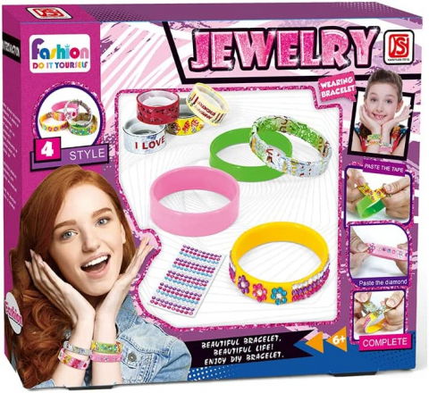 Jocuri si articole copii - Set creativ pentru creat bratari cu accesorii incluse, +6 ani