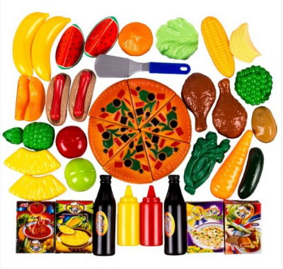 Jocuri si jucarii de rol - Set de alimente pentru pizza - 50 buc