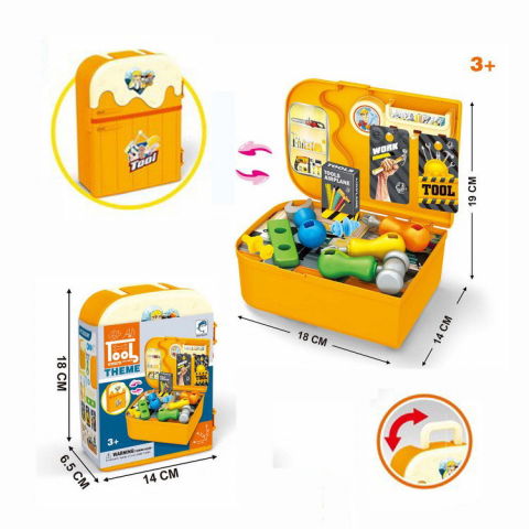 Jocuri si articole copii - Set de joaca Mini cutie cu unelte,plastic,14x6.5x18 cm