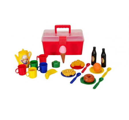 Jocuri si jucarii de rol - Set de joacă pentru copii veselă cu accesorii, 26 piese