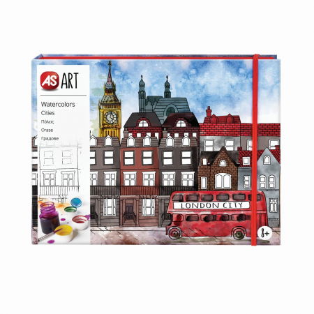 Jocuri si articole copii - Set desen as art acuarela orase