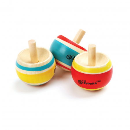 Jocuri si articole copii - Titirez Reversibil din Lemn - Versatilitate