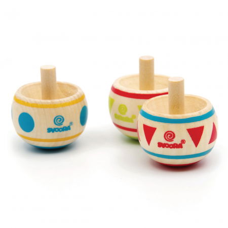 Jocuri si articole copii - Titirez Reversibil din Lemn - Versatilitate