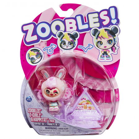 Jocuri si articole copii - Zoobles Z-Girlz Figurină Transformare Iepuraș 
