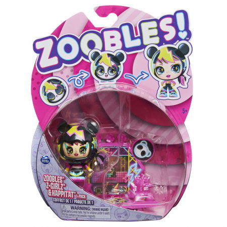 Jocuri si articole copii - Zoobles Z-Girlz Figurină Transformare Ursuleț Panda 