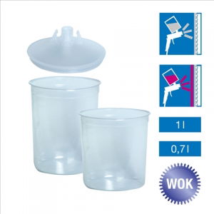 Consumabile vopsitorie - PPS mare 0.9L-25 Pungi MARI&capace cu filtru 125microni 3M