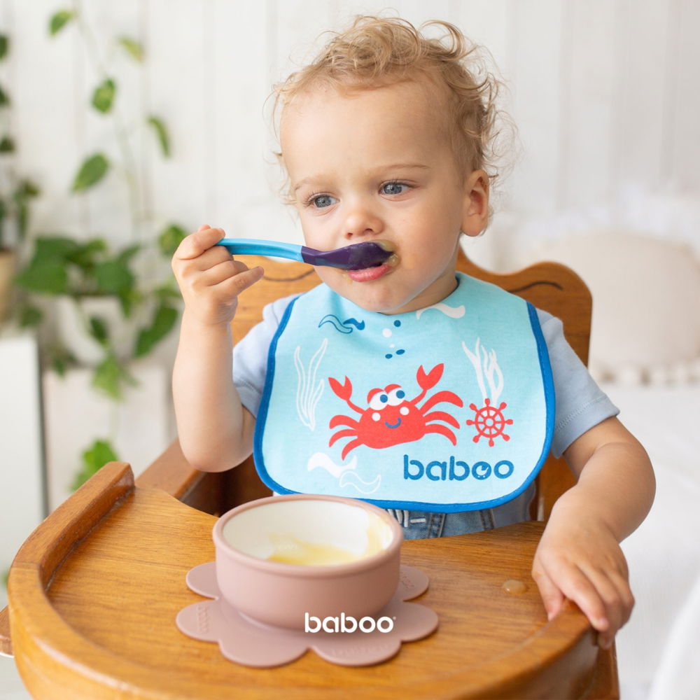 BABOO-Bol Silicon cu Ventuza Baboo - roz, 6 luni+ [4]