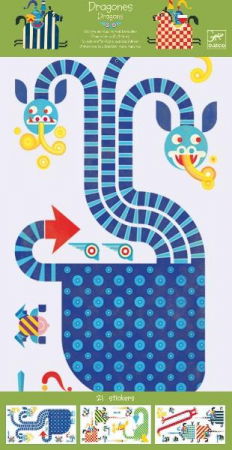 Ügyességi játékok - Djeco-Abtibilduri-de-perete-Dragoni