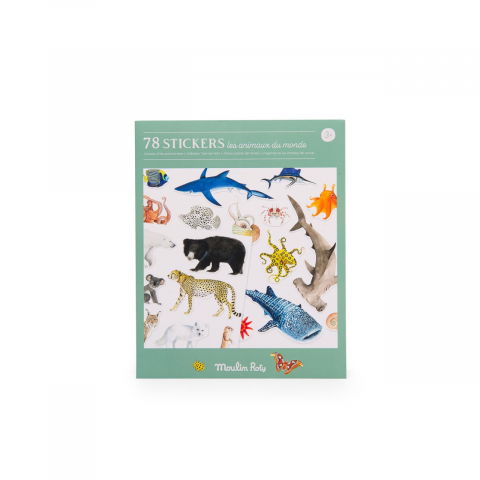 Ajándékok 5 éves gyerekeknek - Abtibilduri repozitionabile Animale din lume, Moulin Roty