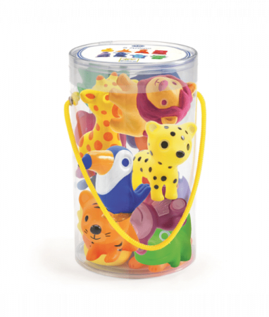 Montessori játékok - Djeco-Animalute-din-silicon-Troopo-savana