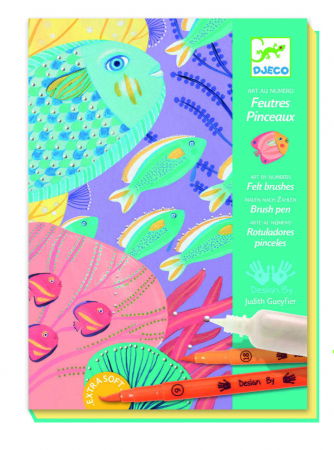 Ajándékok 10 éves gyerekeknek - Djeco-Set-lucru-manual-si-desen-Sub-apa